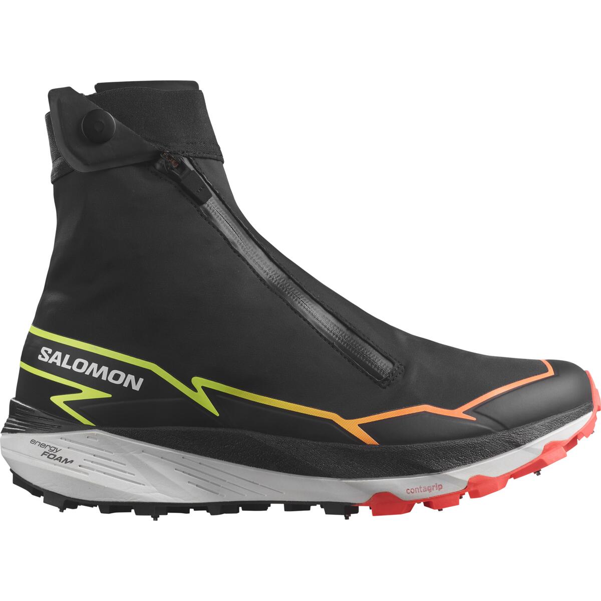 Salomon Chaussures De Course en Sentier Winter Cross Spike - Unisexe l47307300 BLACK/CORAL/YEL