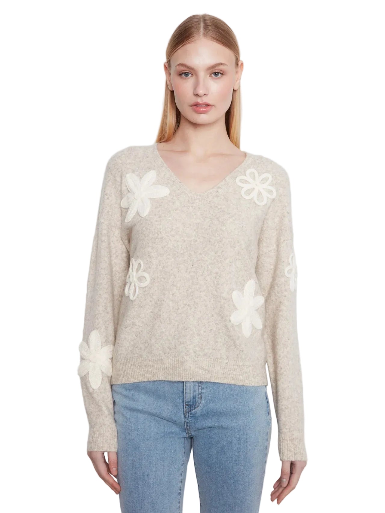 c2163-808c
CHARLIE B CHANDAIL À MANCHES LONGUES DROP SHOULDER FLOWER APPLIQUE - F… - AMANDE CHINÉ, HEATHER ALMOND