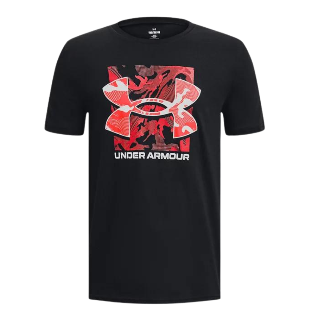 UNDER ARMOUR T-SHIRT BOX LOGO CAMO - ENFANT 1377317 NOIRE