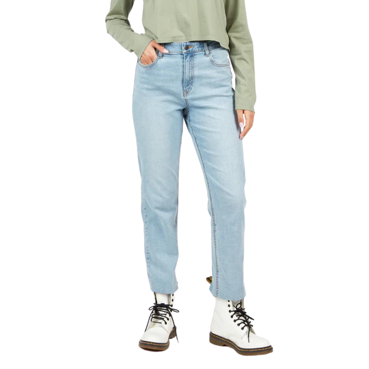 Volcom Pantalon Stoned Straight- Femme b1932003 bleu