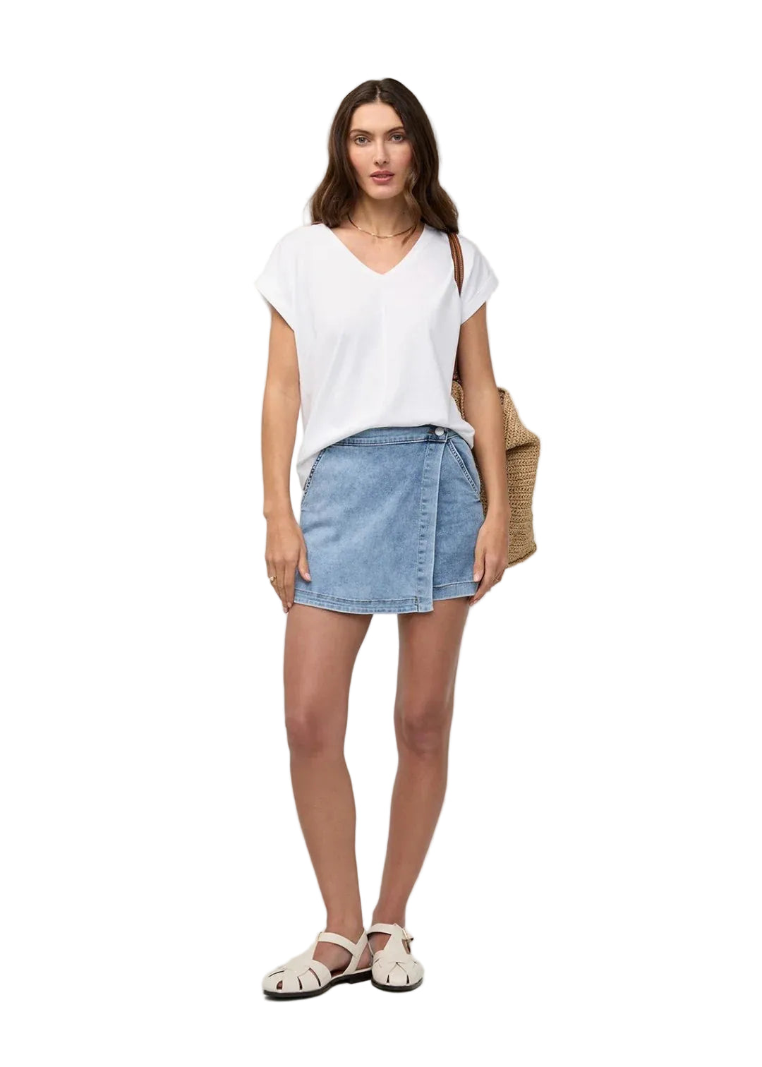 wsws5145
DU/ER JUPE PERFORMANCE DENIM LITE WRAP - FEMME - LIGHT STONE