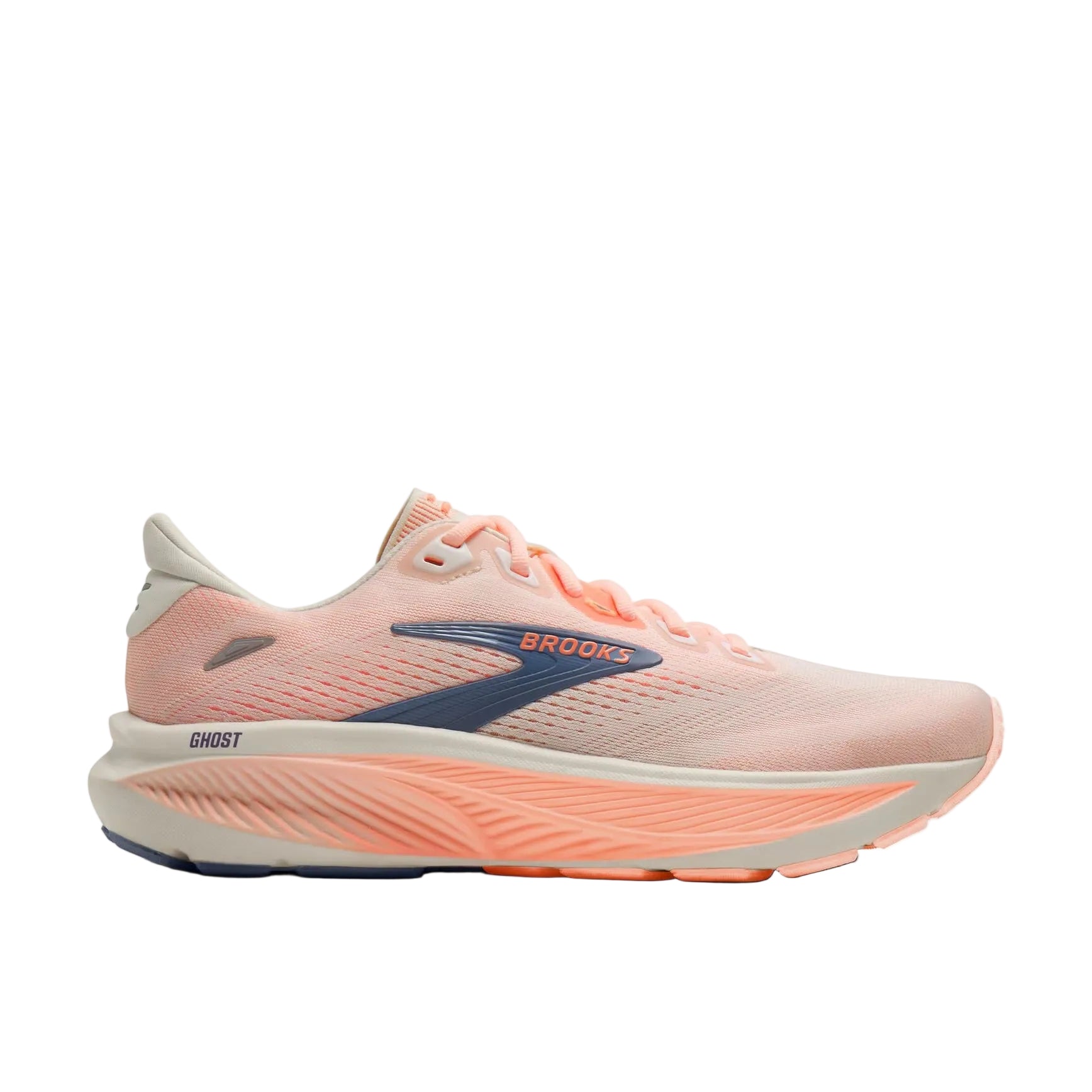 1204821b161
BROOKS CHAUSSURES DE COURSE SUR ROUTE GHOST 18 - FEMME - STAR WHITE/CYBER PEACH/GREY