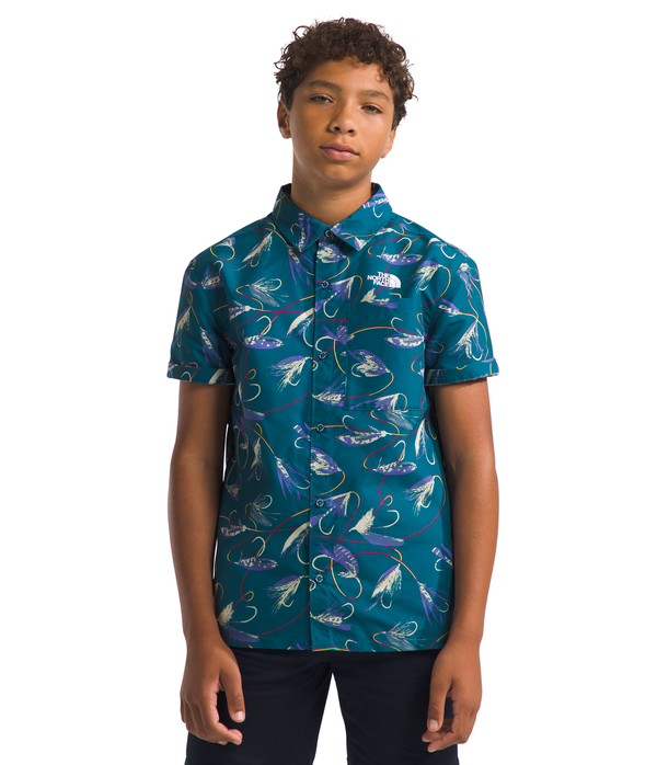 The North Face Chemise Amphibious Button Down - Enfant  nf0a86tw - BLUE MOSS GONE FISHING PRINT