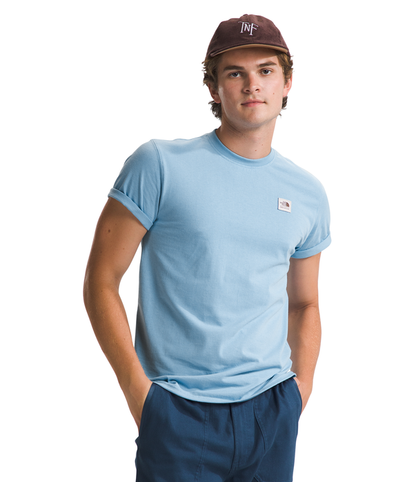 The North Face T-Shirt Heritage Patch Heathered - Homme  nf0a86x7 - STEEL BLUE HEATHER