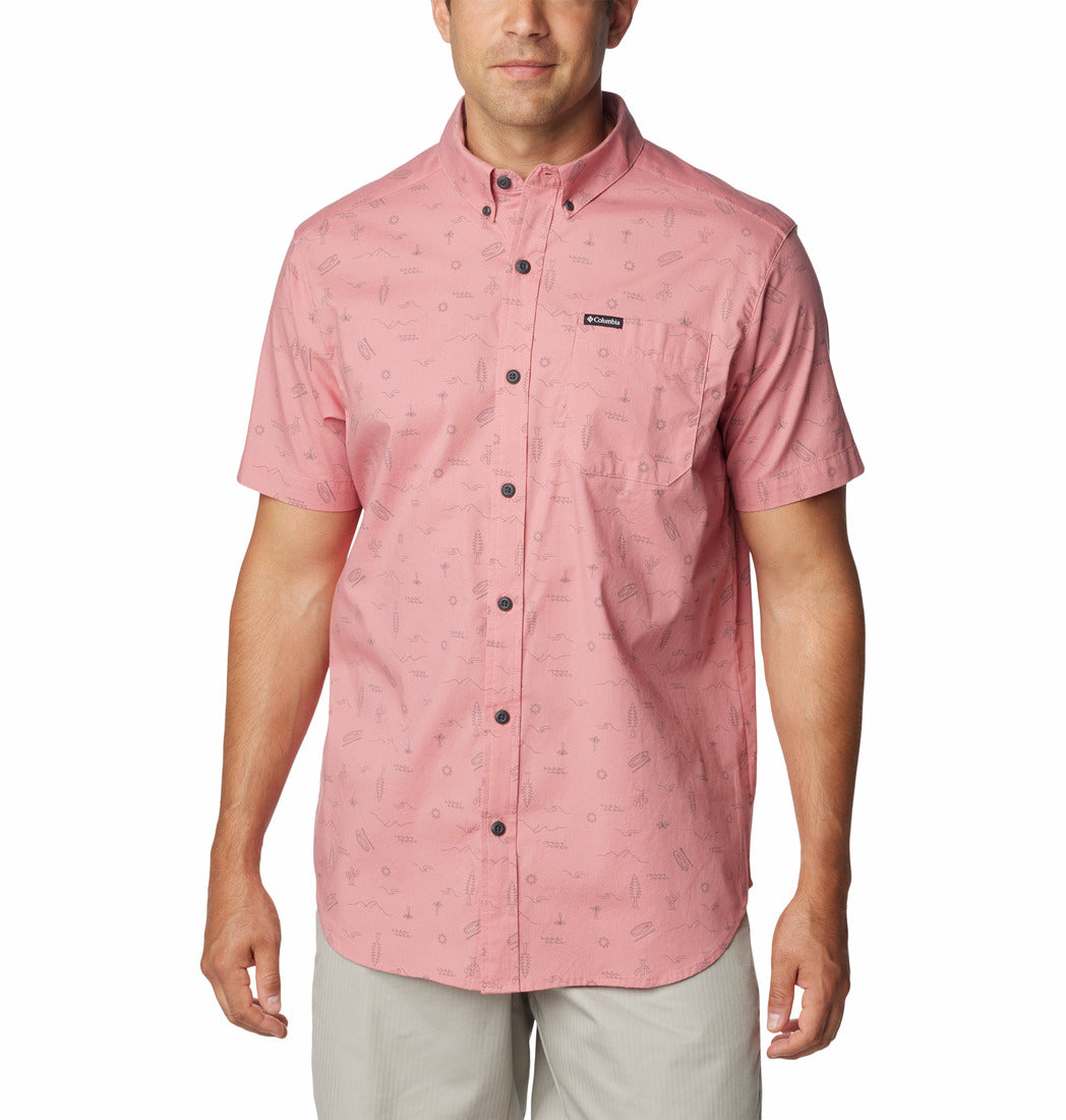 Columbia Chemise À Manches Courtes Rapid Rivers - Homme  1768931 - PINK AGAVE EXPLORER