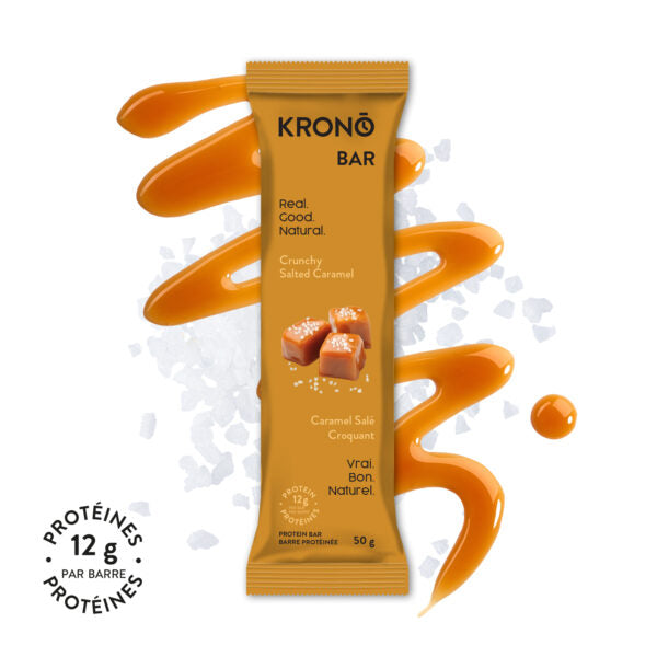 Krono Barres Protéinées Caramel Salé Croquant  877974001230 - ORANGE