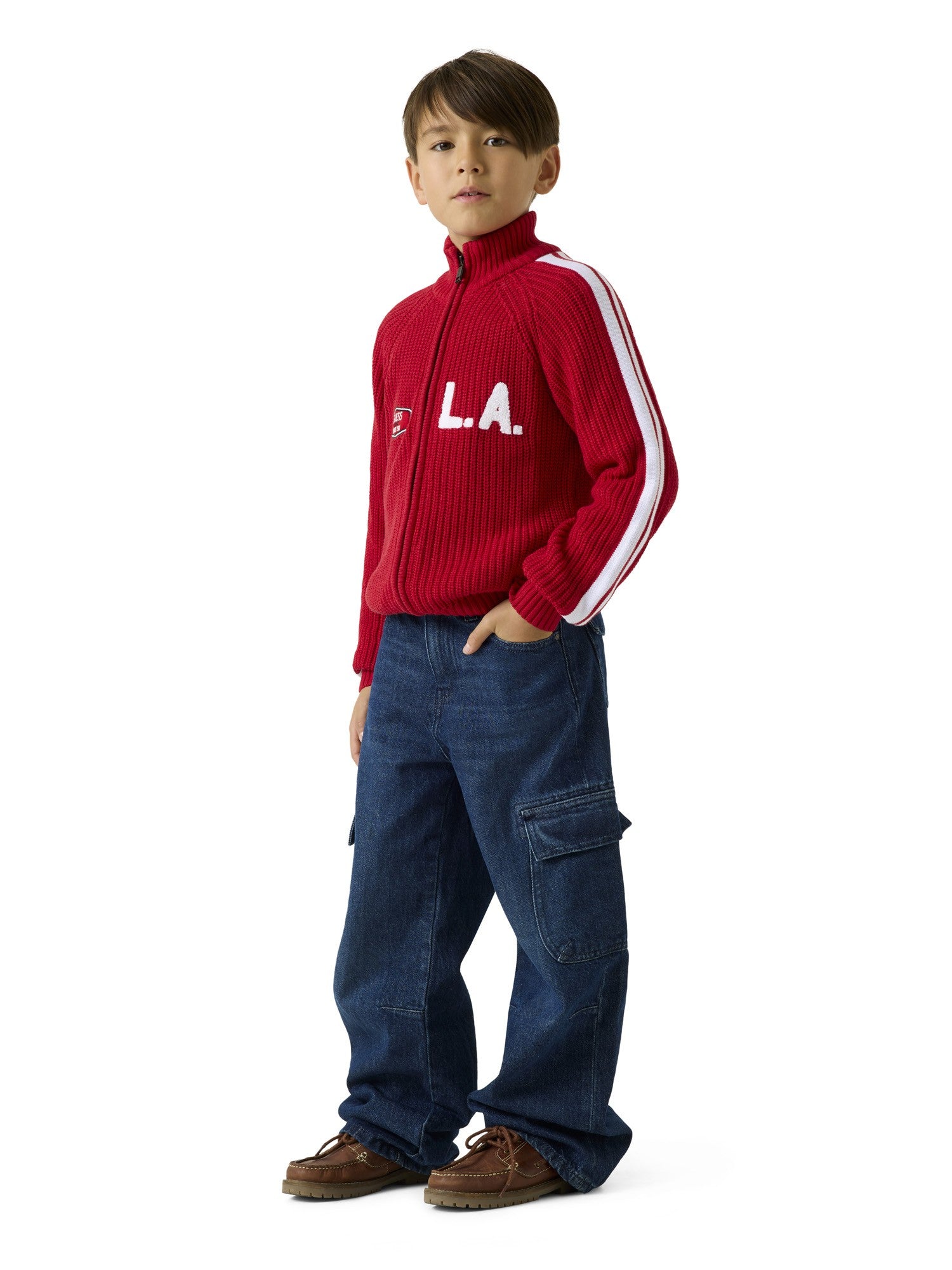  l6ya04d1228
GUESS PANTALON OVERSIZE CARGO RIGID 8-16 ANS - ENFANT - BLUE WORN ULTRA WASH