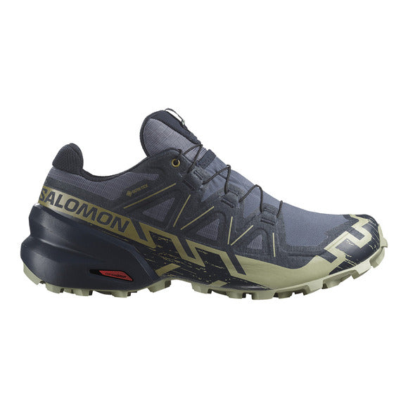 l47465500  Salomon Chaussures De Course en Sentier Speedcross 6 Gore-Tex - Homme - GRISAI/CARBON/TEA