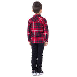 Nanö Chemise À Manches Longues Carreaux Rouge Party 2-6 Ans - Enfant