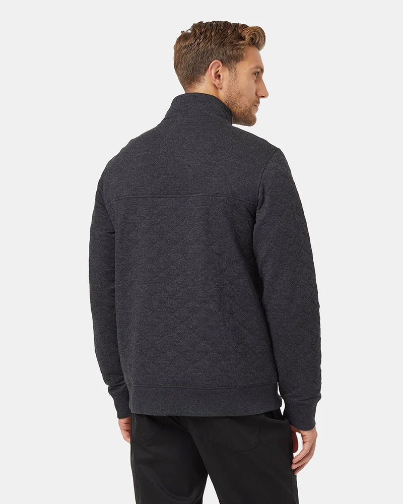 Tentree Chandail À Manches Longues Quilted Full Zip - Homme