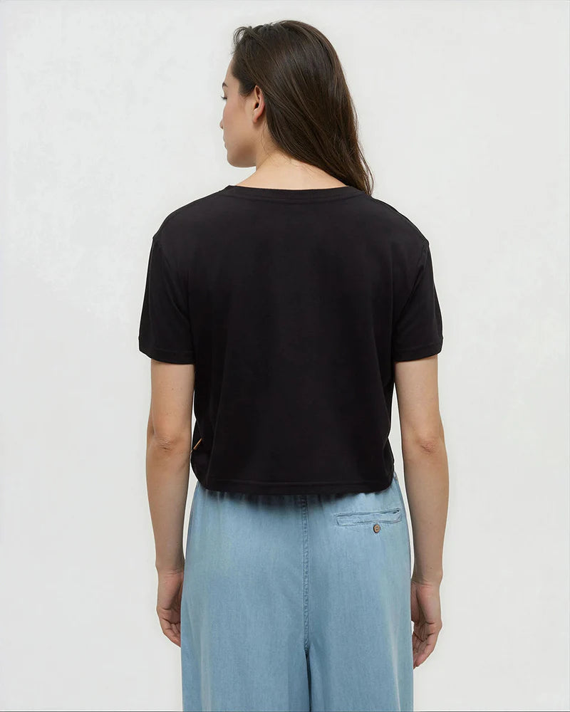 TENTREE T-SHIRT LAKE VIEW CROP - FEMME