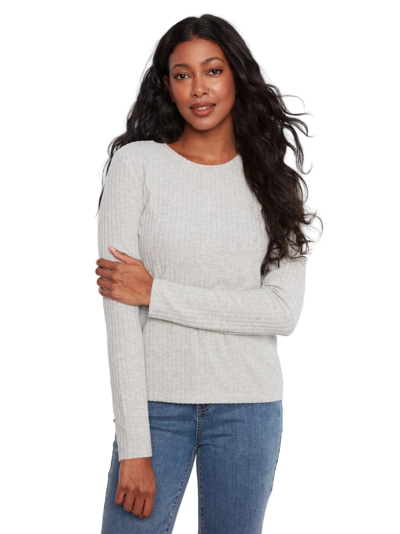  c1467-700c
CHARLIE B CHANDAIL À MANCHES LONGUES CREW NECK TOP - FEMME - HEATHER GREY