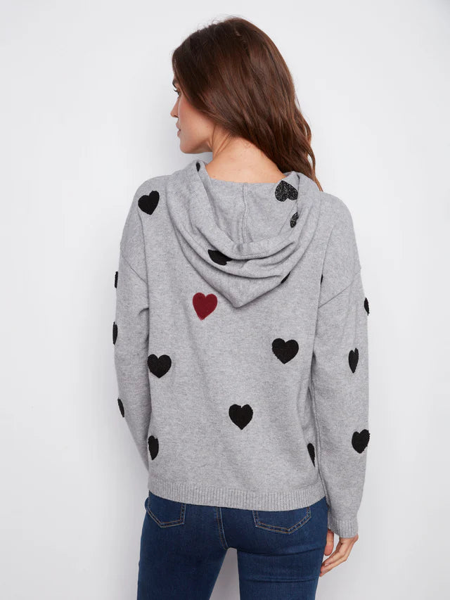 Charlie B Chandail À Capuchon Needle Punch Boucle - Femme
