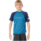 Rip Curl T-Shirt Junior Garçons Shockwaves Anti-Uv - Enfant wly3nb - BLEU