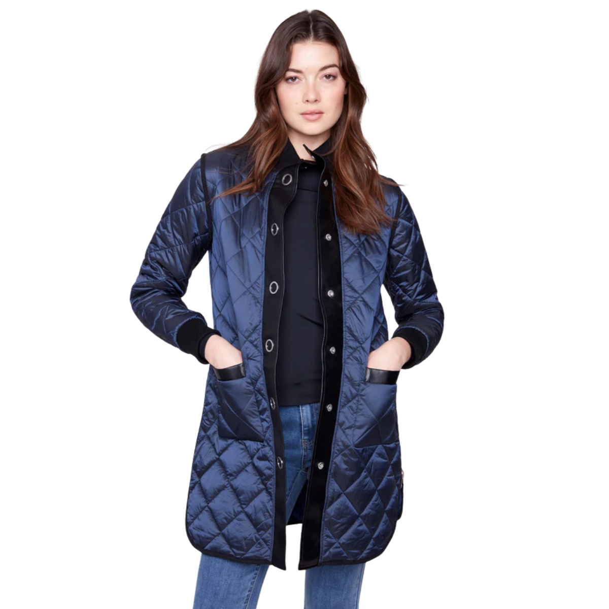 Charlie B Veste Reversible Long Puffer - Femme