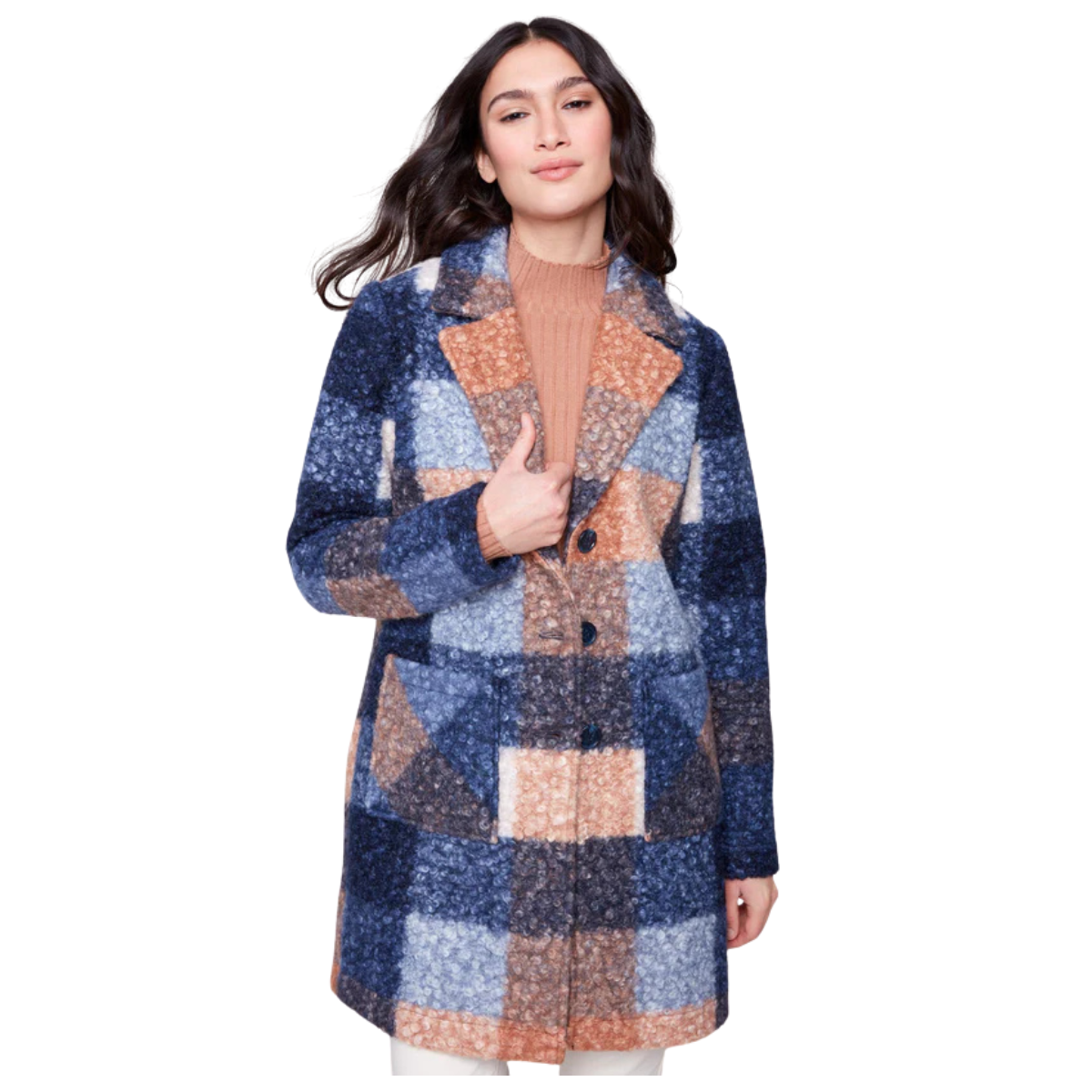 c6141z

Charlie B Veste Plaid Boucle Knit Tailored Collar Coat - Femme - CLAIRE DE LUNE