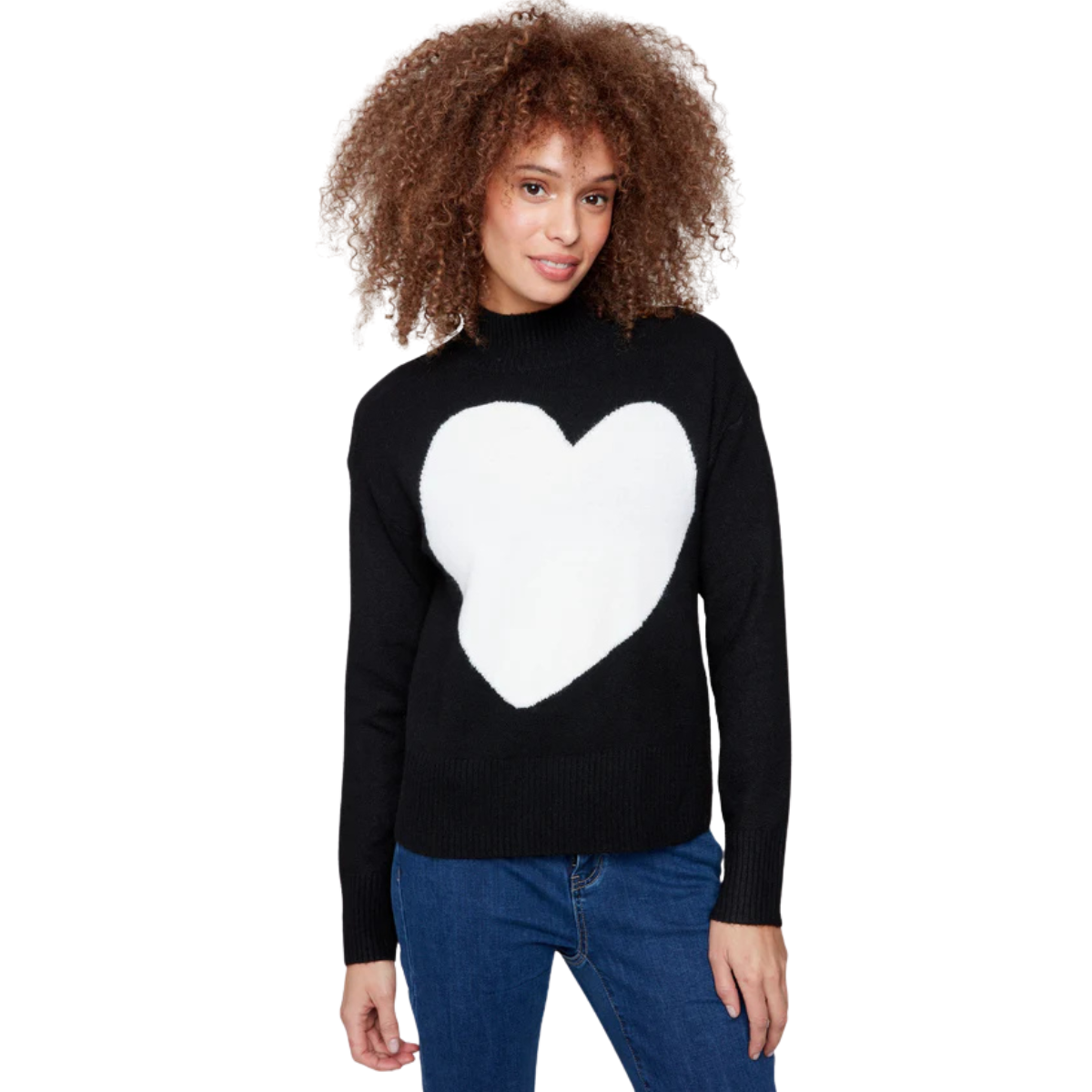  c2896

Charlie B Chandail Intarsia Heart Mock Neck - Femme - NOIR