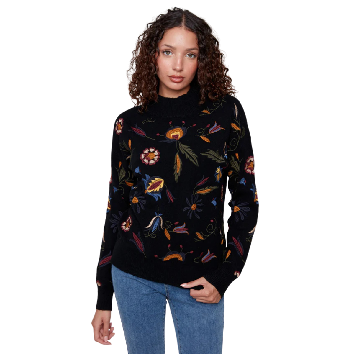 c2893

Charlie B Chandail Embroidered Mock Neck - Femme - NOIR