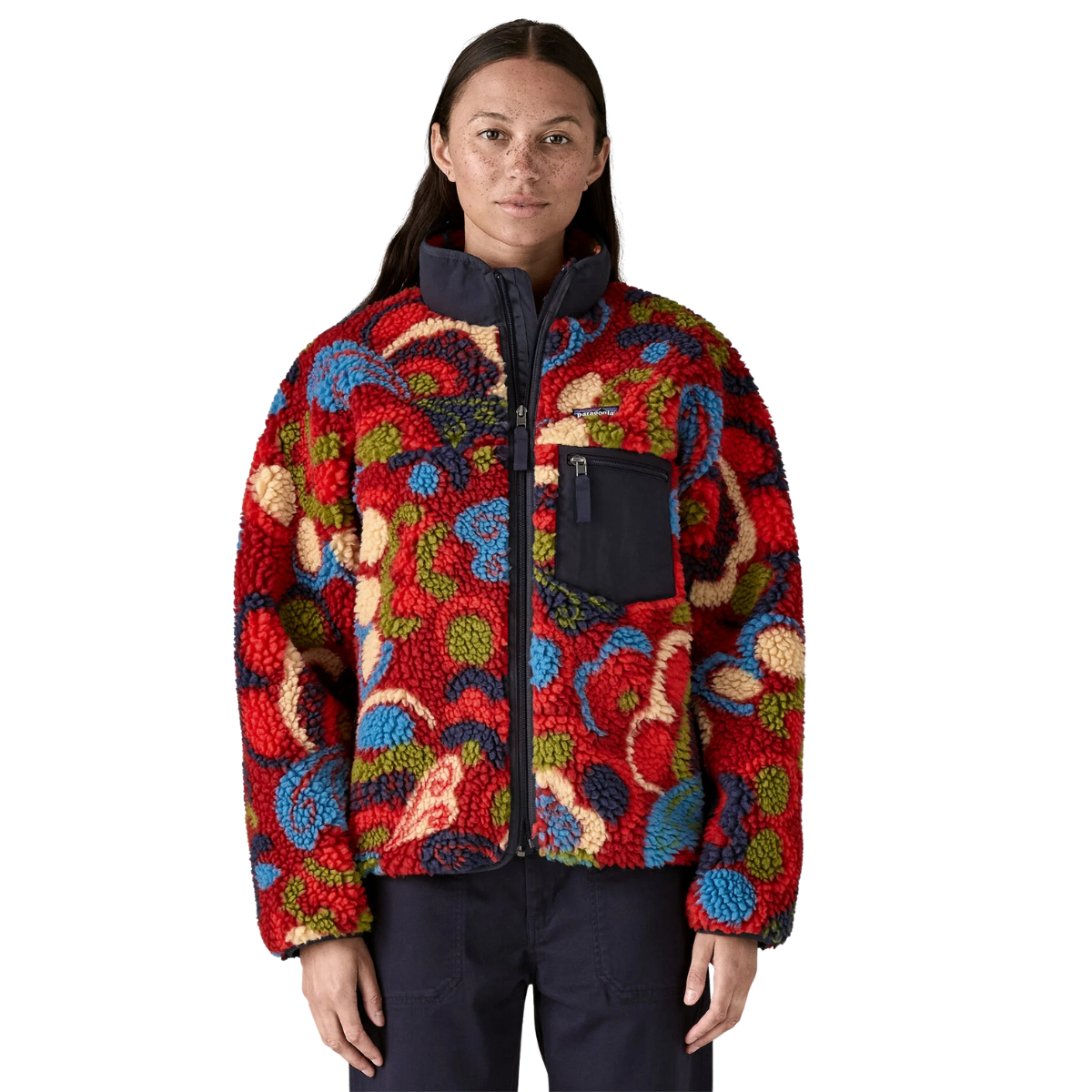 23075

Patagonia Chandail Full Zip Classic Retro-X - Femme - RIVIÈRE/AMANITE ROUGE