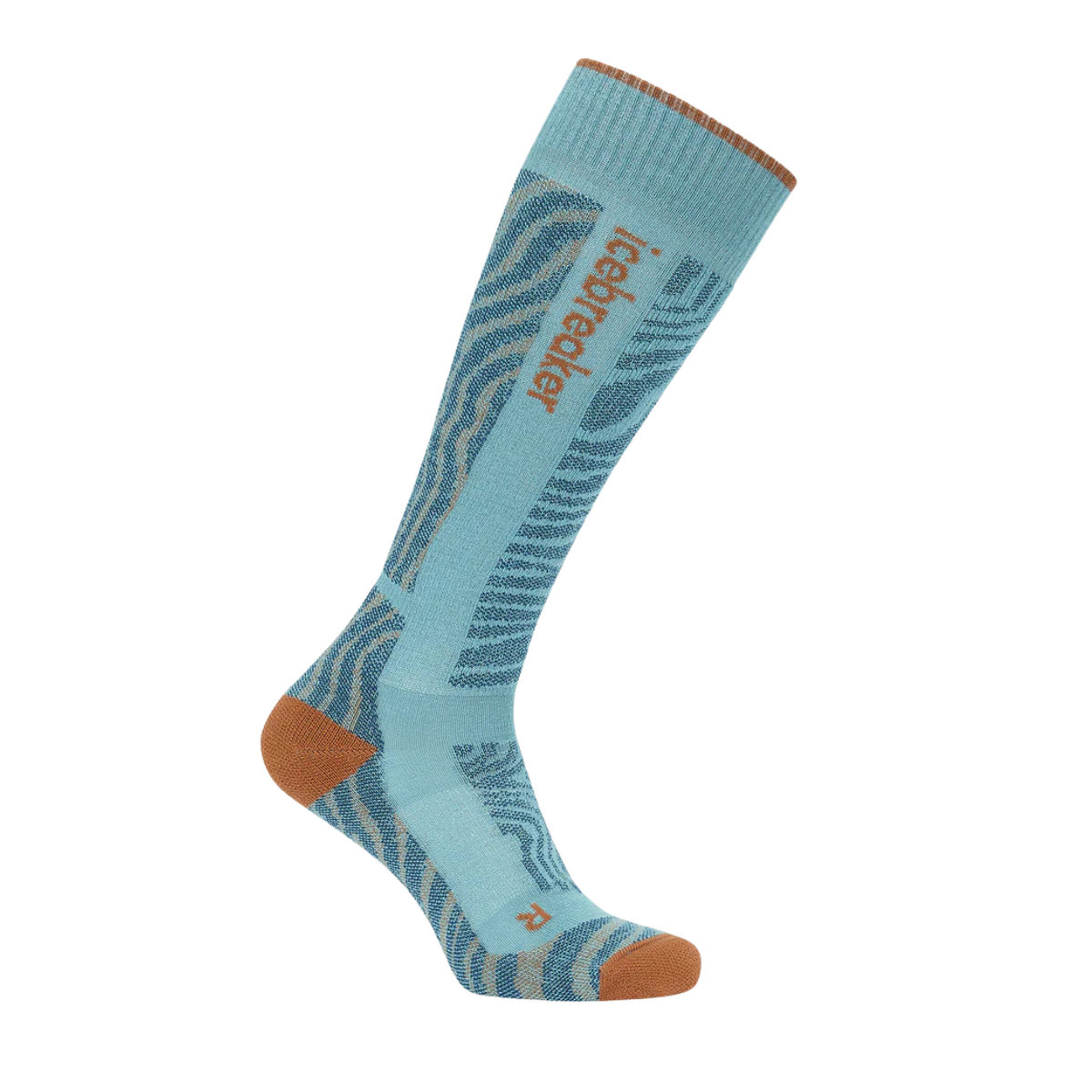 Icebreaker Bas Merino Blend Ski+med Over the Calf Mountain Contour - Femme