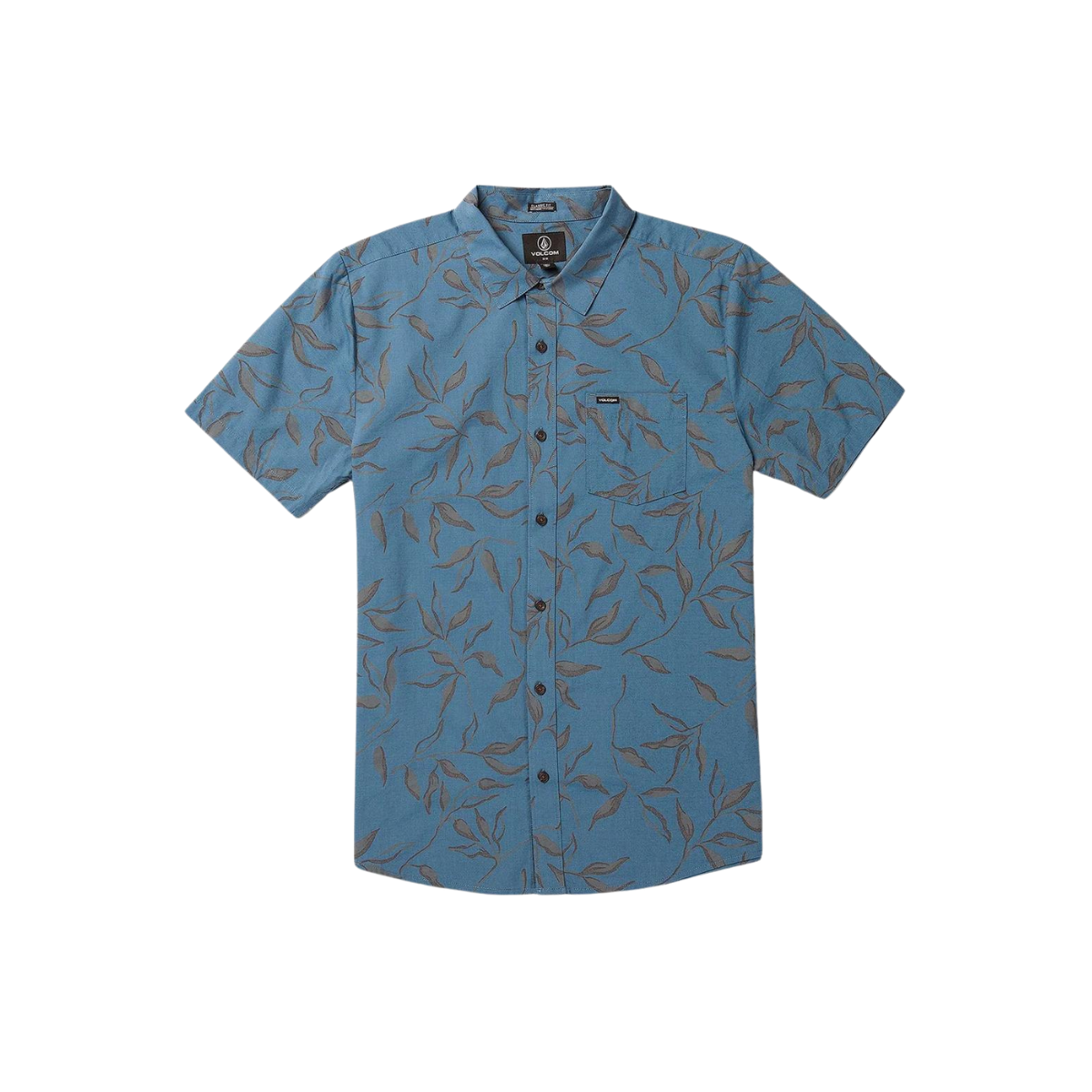 Volcom Chemise À Manches Courtes Stone Mash - Homme  a0412405 - STONE BLUE