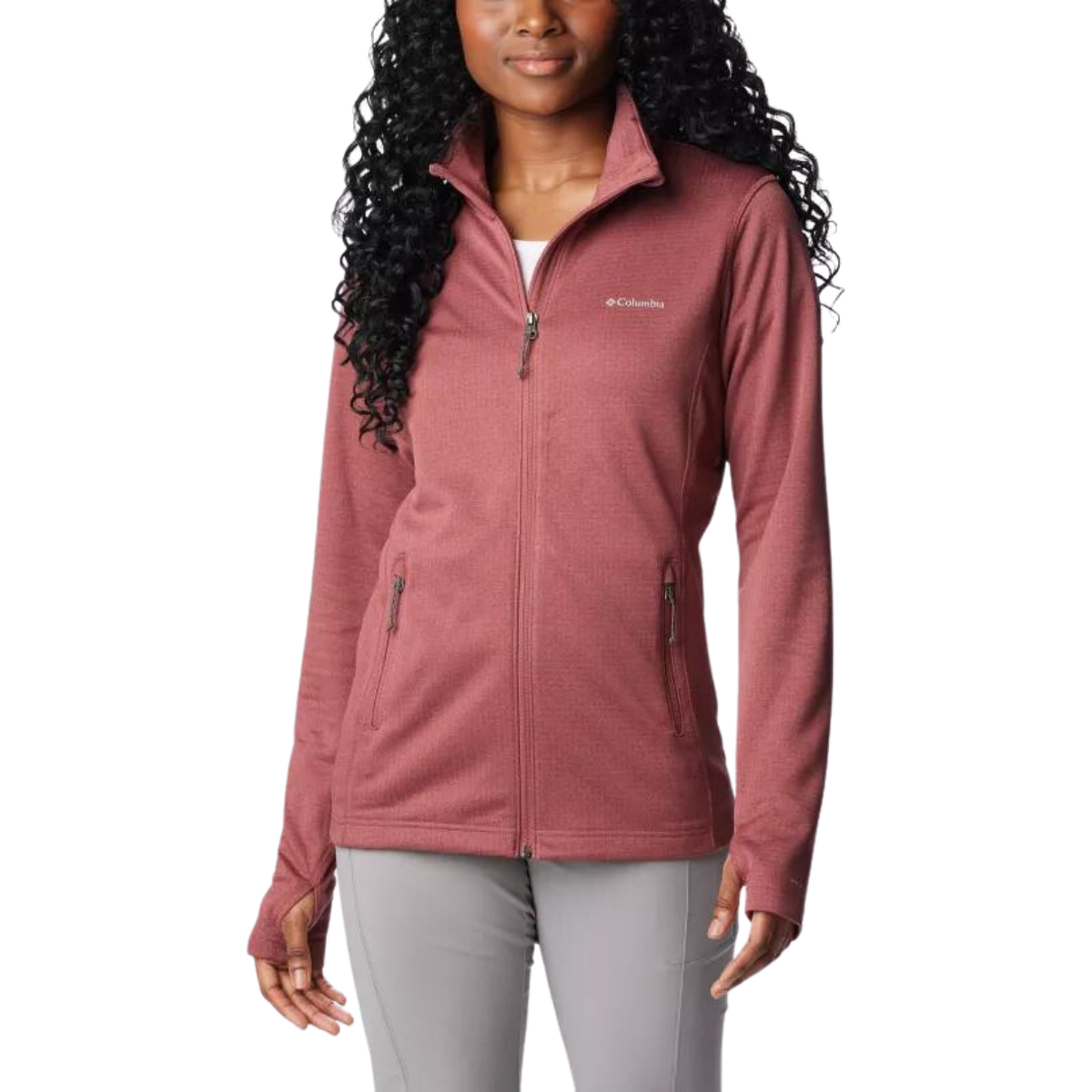 Columbia Chandail À Manches Longues Full Zip Park View Grid - Femme