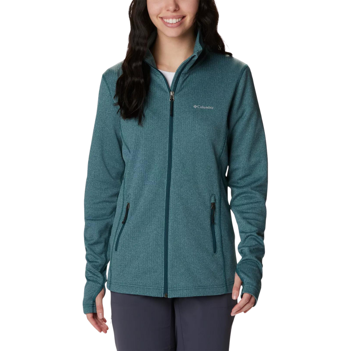 Columbia Chandail À Manches Longues Full Zip Park View Grid - Femme