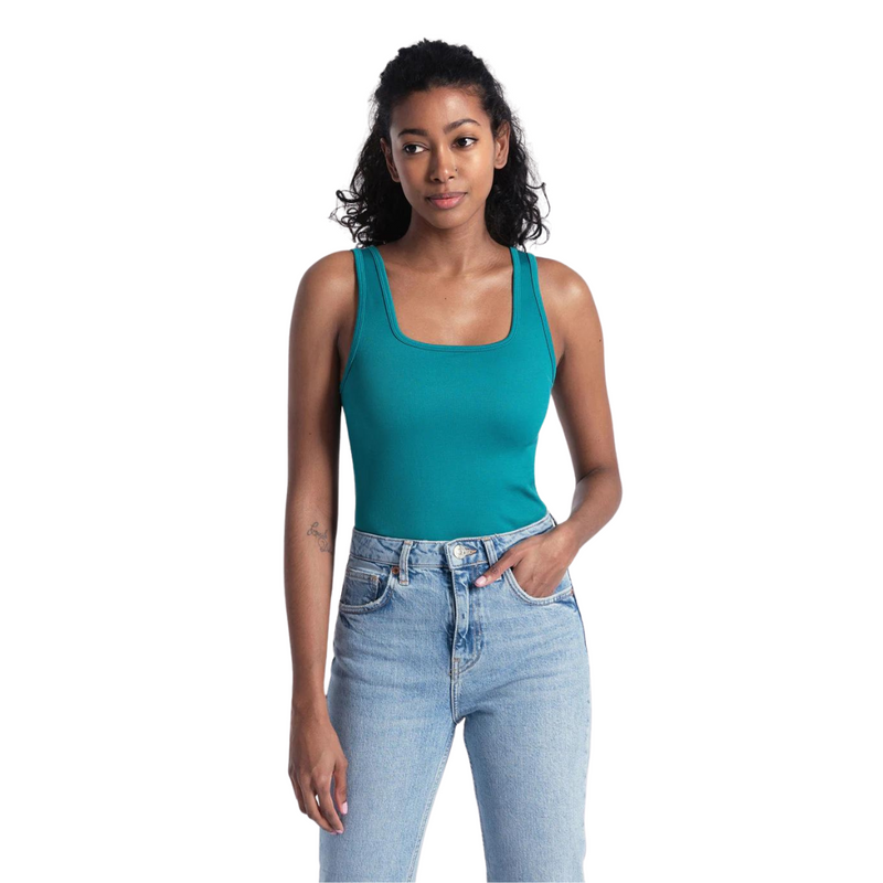 Lolë Camisole Sweat Tech Rib - Femme  lsw4171 - VERT