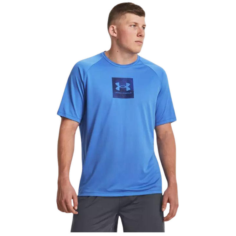 Under Armour T-Shirt Tech Prt Fill - Homme 1380785  - WATER/SCRIBE BLUE