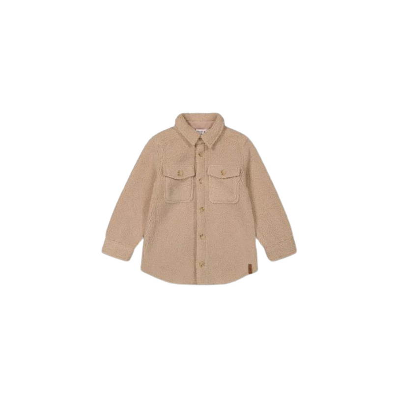 g20u16  Deux Par Deux Chandail À Manches Longues Sherpa Overshirt 3-6 Ans - En… - SESAME