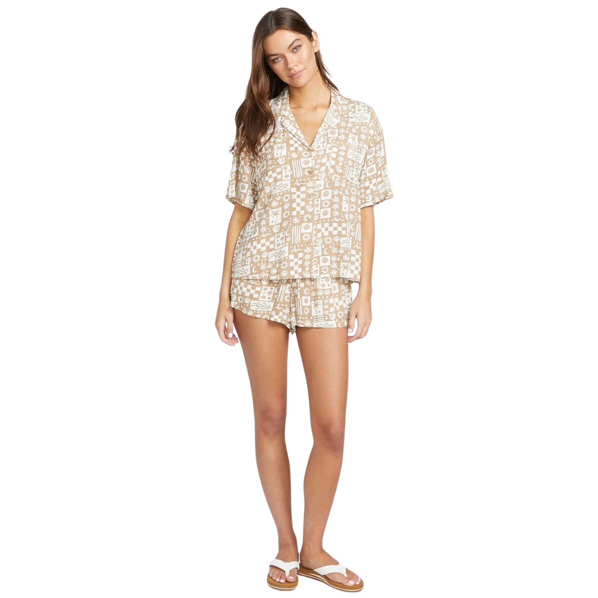 Volcom Chemise Sunny Daze Ss - Femme  b0412402 - MOCHA