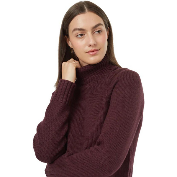 Tentree Chandail Highline Wool Turtleneck - Femme  tcw5897 mulberry