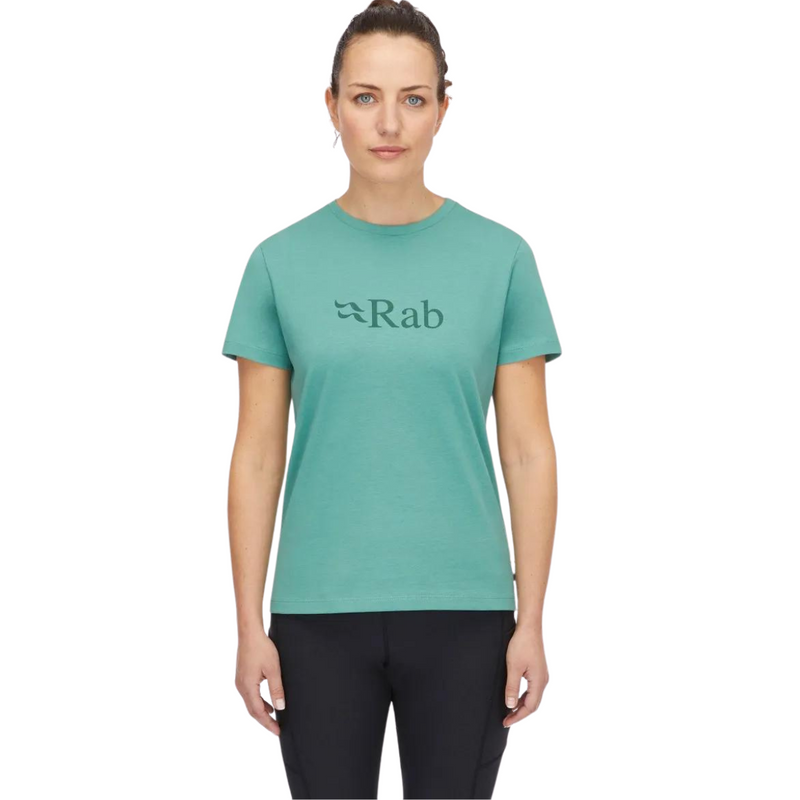 Rab T-Shirt Tuku Logo - Femme  qcc-08 - GLACIER BLUE