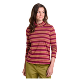  t1241906  Toad&Co Chandail À Manches Longues Maisey T-Neck - Femme - BOYSENBERRY STRIPE