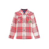  l4yh03wga80  Guess Chemise À Manches Longues Flannelle Adj 8-16 Ans - Enfant -  CHECK BLUE-RED