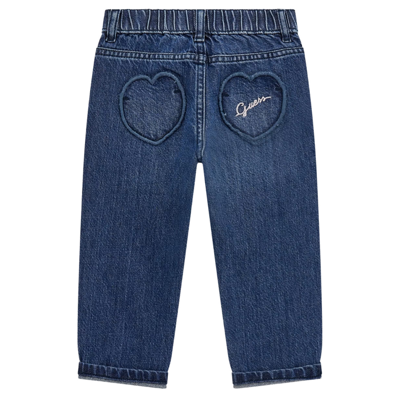 Guess Pantalon Rigid Denim Mom Rise 4-7 Ans - Enfant