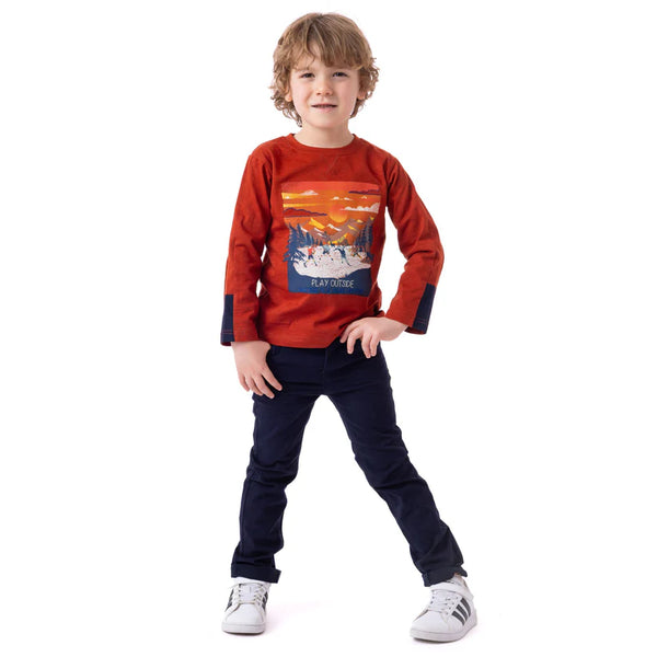 Nanö T-Shirt À Manches Longues 2-6 Ans - Enfant  f2403-06-2 - BRUN