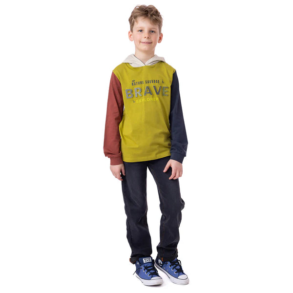 Nanö Chandail À Manches Longues 7-12 Ans - Enfant f2405-06-3 - OLIVE