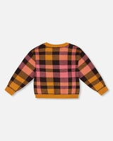 Deux Par Deux Chandail À Manches Longues Knit Plaid Sweater 7 Ans - Enfant