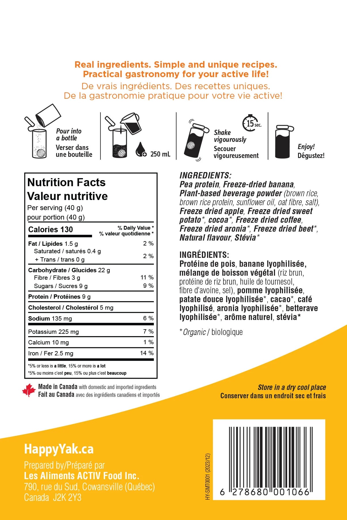 Happy Yak Smooth-Ease Moka Indulgence (40 G) 1 Portion