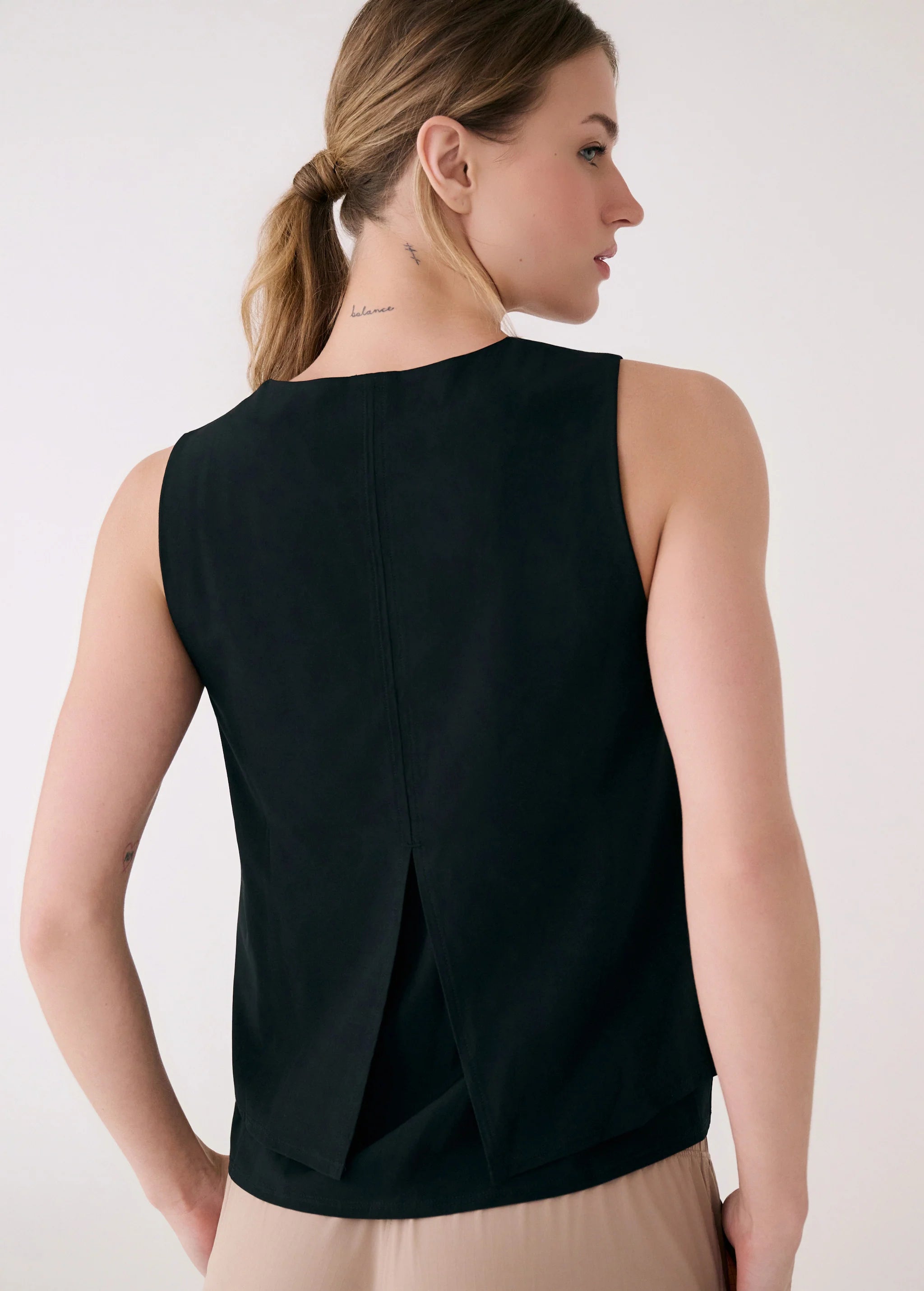 LOLË CAMISOLE DOUBLE OLIVIE  - FEMME