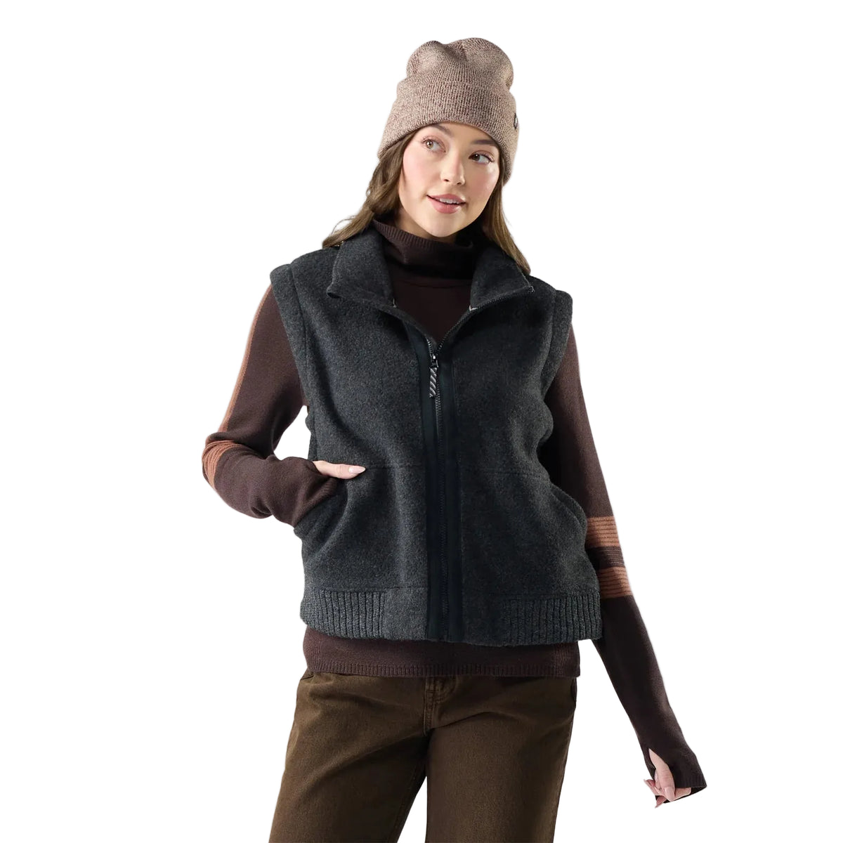 sw003189
SMARTWOOL VESTE SANS MANCHES SECOND CUT FLEECE - FEMME - HARCOAL/003