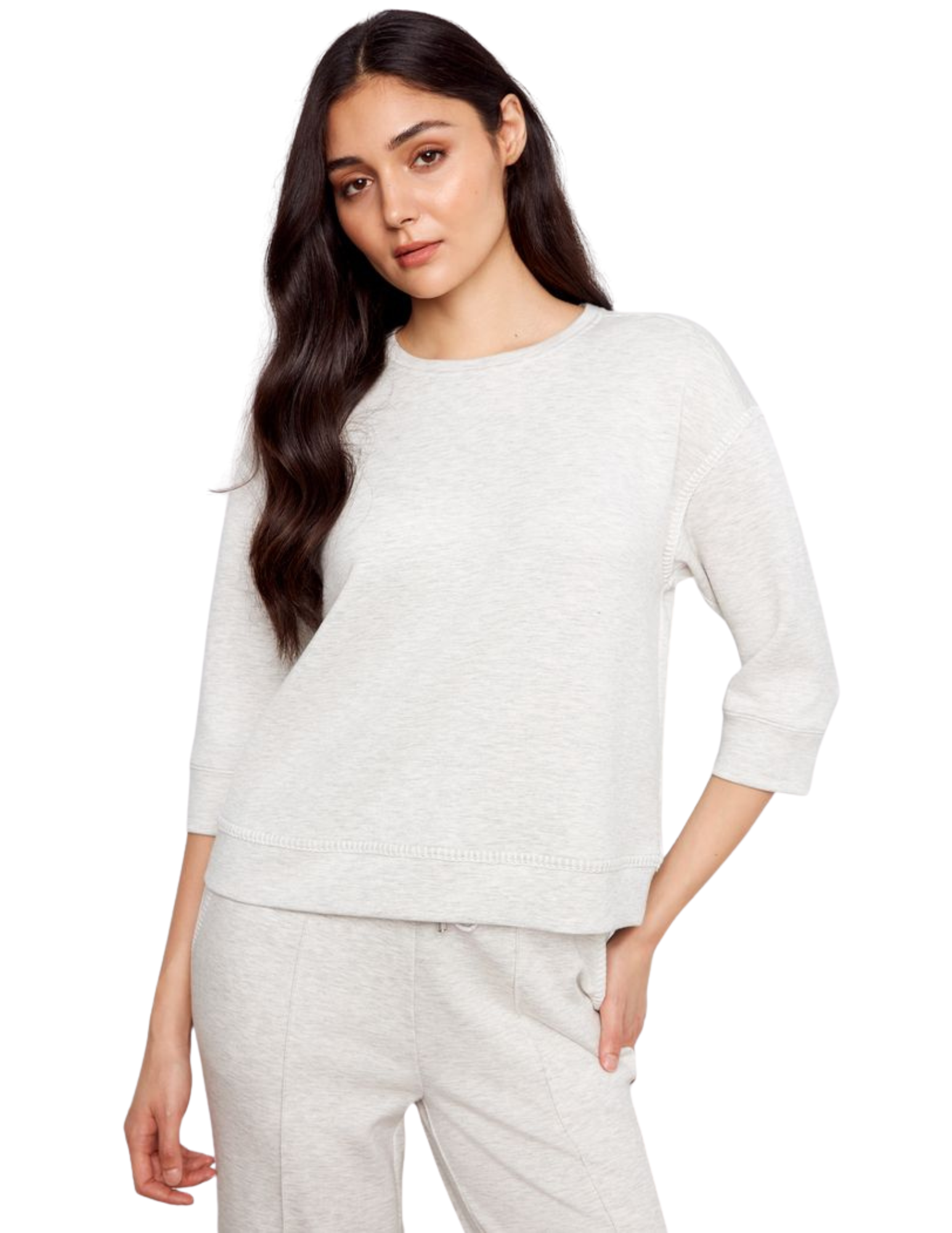 c1425
Charlie B Chandail - Femme - GRIS PÂLE CHINÉ