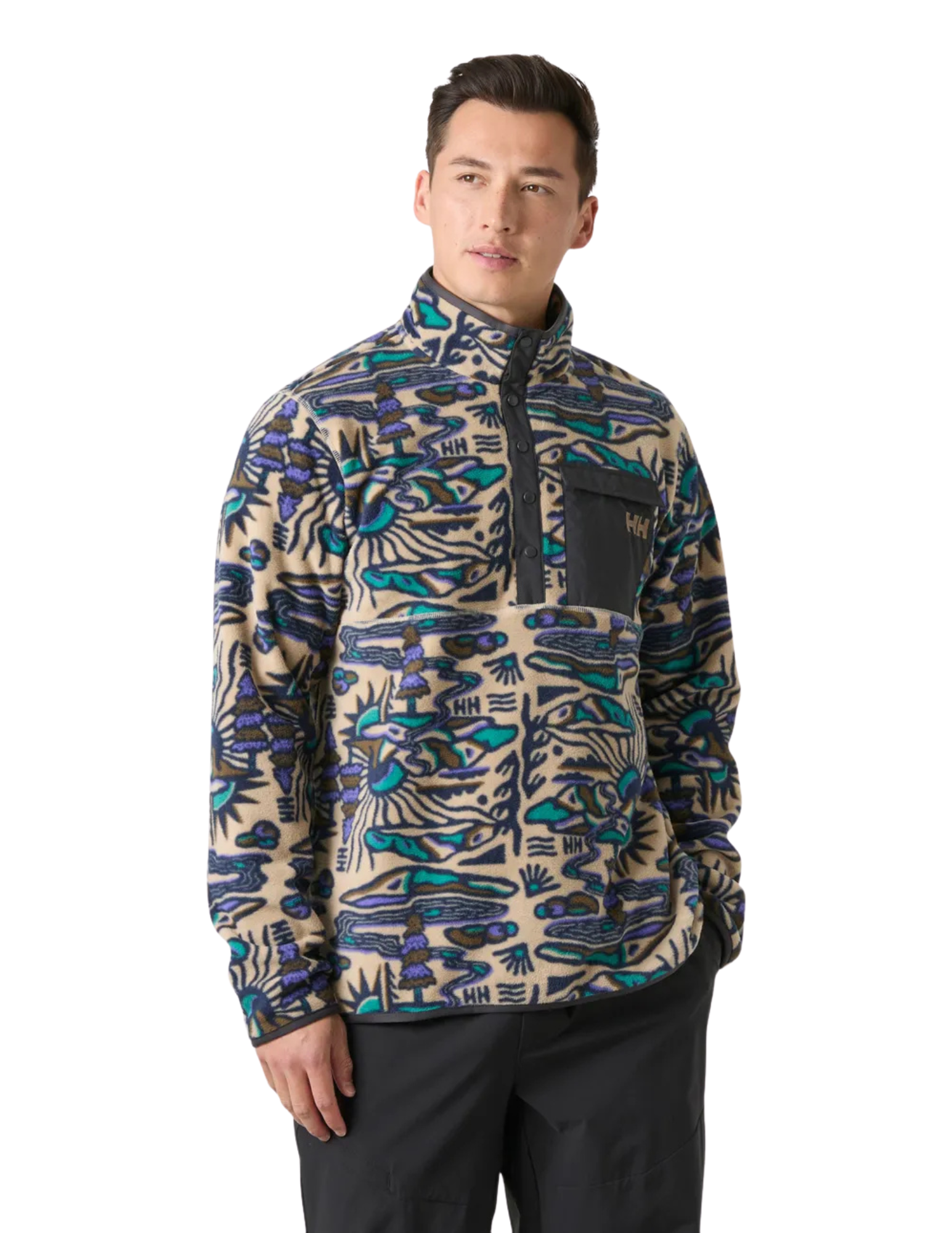 63429
HELLY HANSON CHANDAIL MARIDALEN PRINTED FLEECE - HOMME - HH KHAKI/078