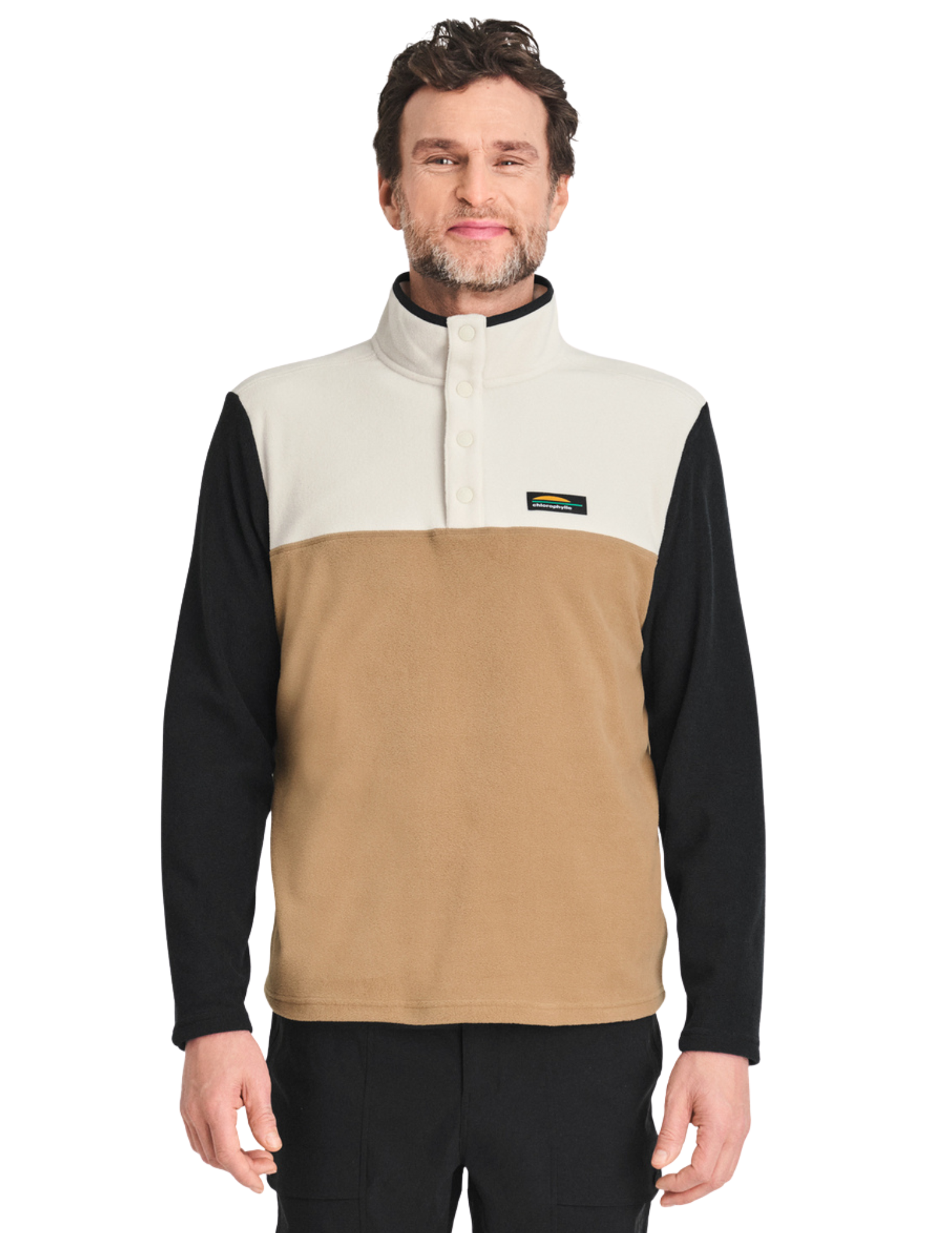 18429
Chlorophylle Chandail À Manches Longues Nilas - Homme - LATTÉ BLOC COULEUR