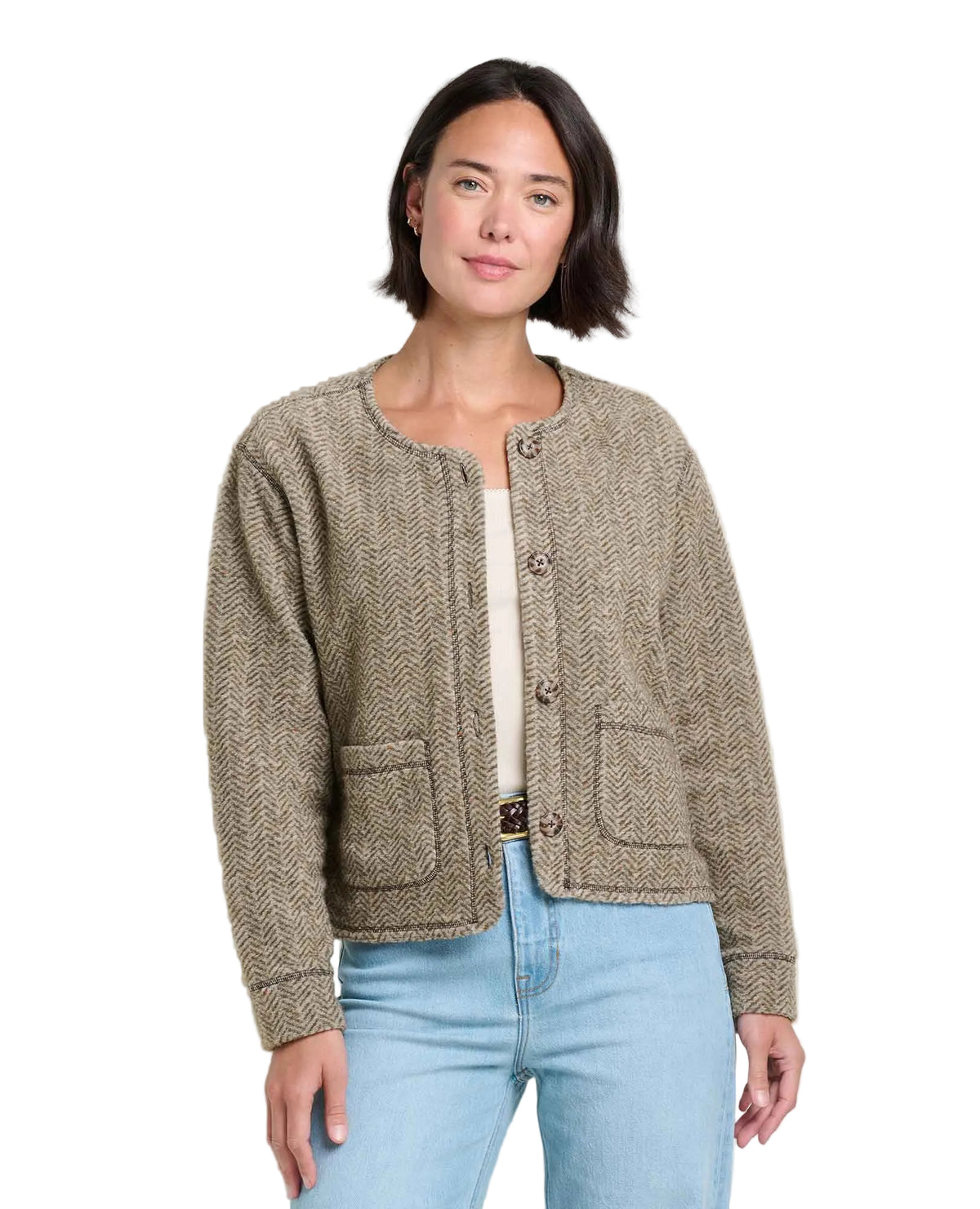 t1001147
TOAD&CO CARDIGAN CABINSIDE FLEECE - FEMME - HONEY BROWN/201