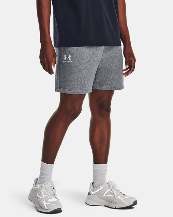 Under Armour Short Essential Mesh - Homme 1383355 CASTLEROCK/WHITE