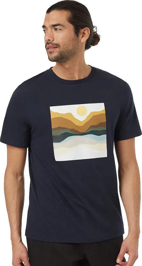 Tentree T-Shirt Artist Series Oasis - Homme tcm5870 - MIDNIGHT BLUE/AMBER GOLD