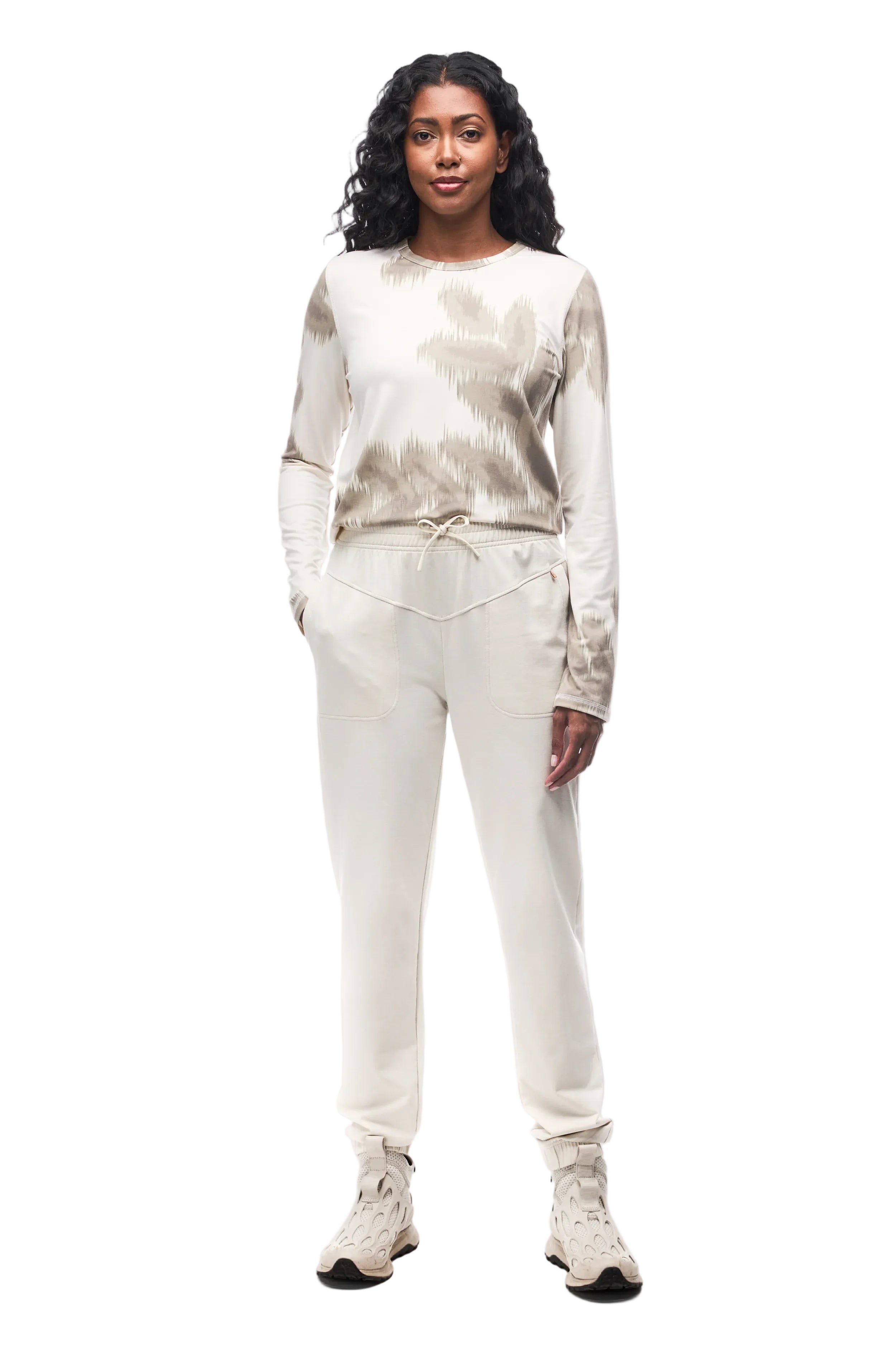 w26t0040
INDYEVA CHANDAIL À MANCHES LONGUES NOVARA III - FEMME - DUNE FROSTFALL PRINT/30314