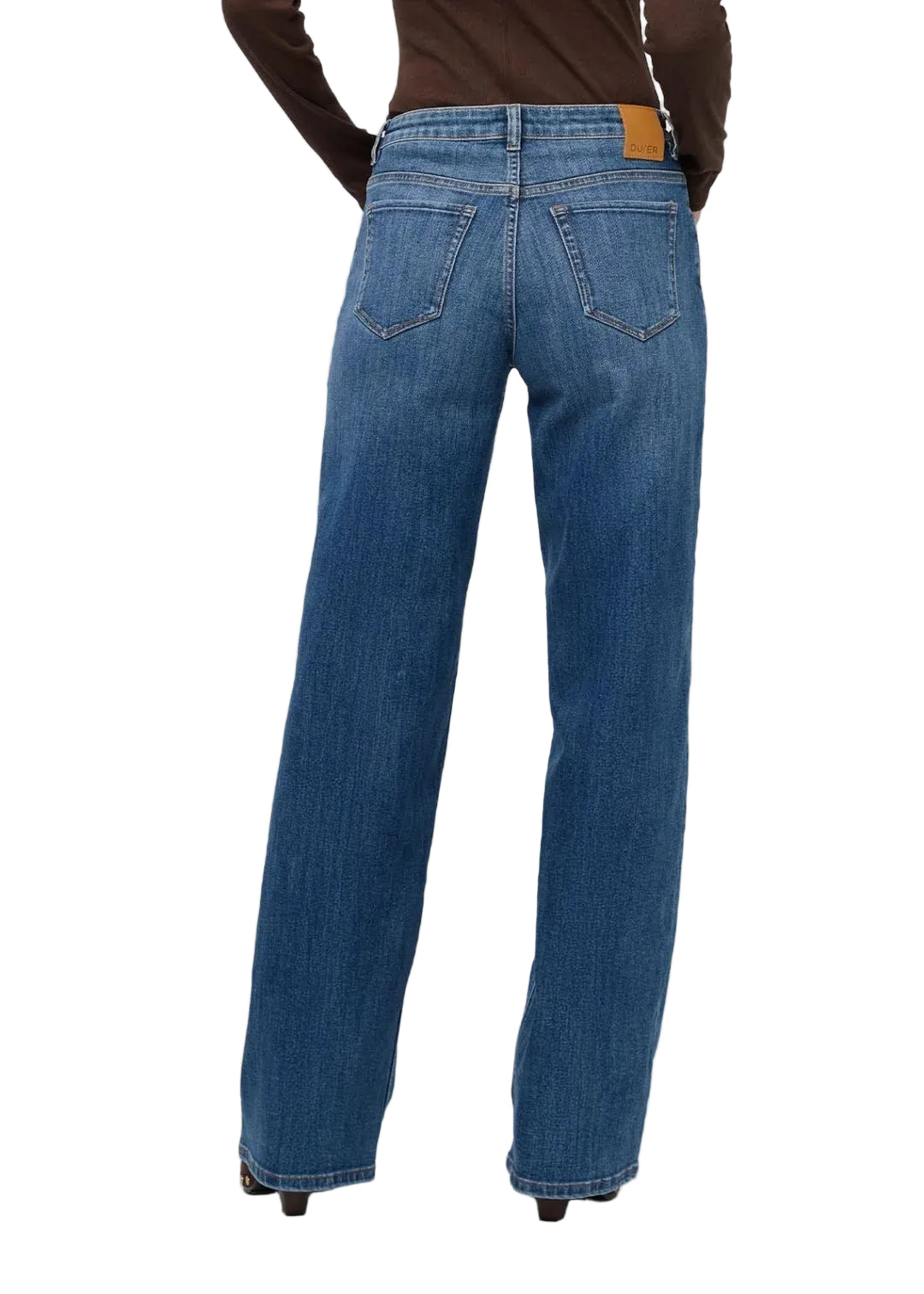 DU/ER PANTALON PERFORMANCE DENIM+MID RISE LOOSE STRAIGHT - FEMME
